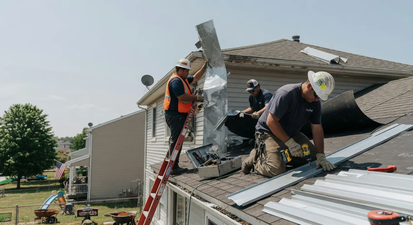 Storm Damage Metal Roof Repair in Miller City, OH